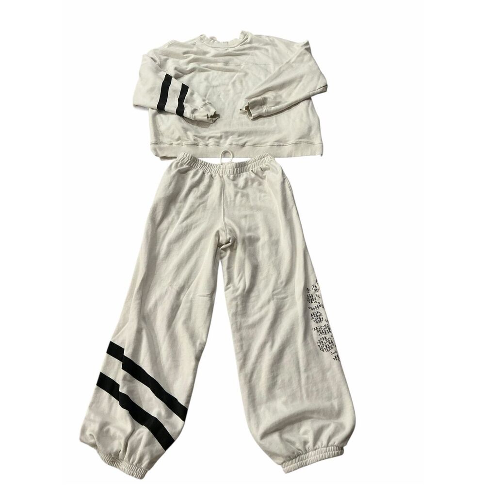 NWOT Free People Women's Medium All Star Black White Track Suit Outfit Set
